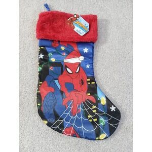 Marvel Spiderman Christmas Stocking New with tags 15.5" x 9"